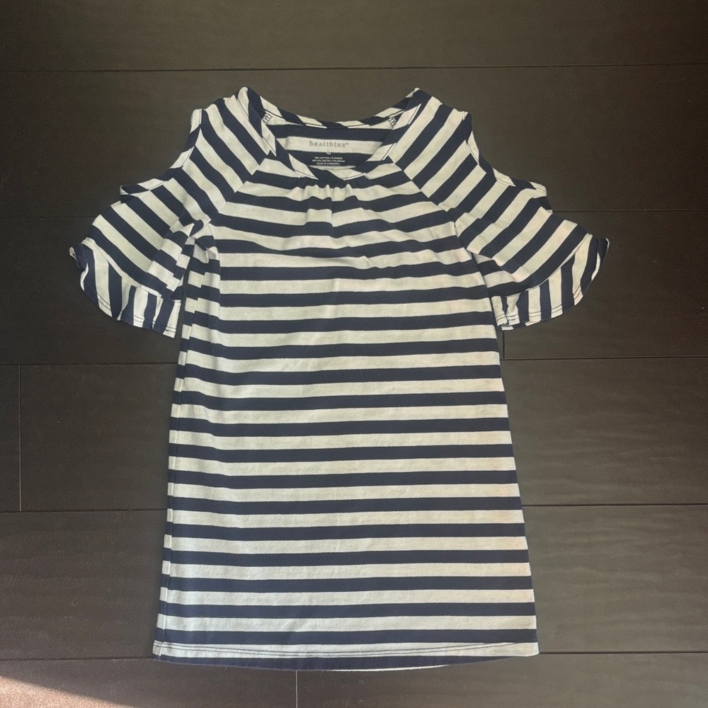 Healthtex Navy and White Striped Kids Casual Dress